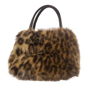 Faux Fur Leopard Purse